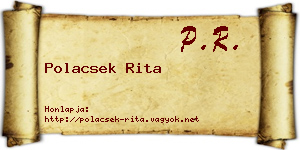 Polacsek Rita névjegykártya